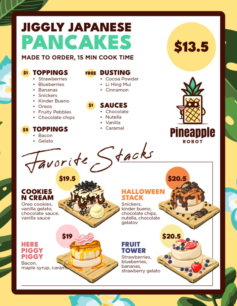 pineapple robot drink menu one
